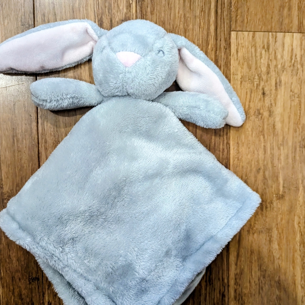 Carters Grey Bunny Lovey security blanket